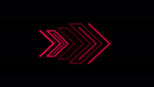 Glowing Neon Pink Arrows Loop Background