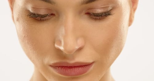 Stern Gaze of SelfReliant Girl in Panoramic View Highlighting Healthy Skin