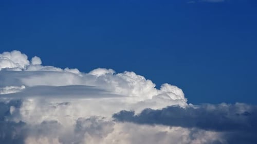 Puffy White Clouds And Blue Sky Time Lapse 6