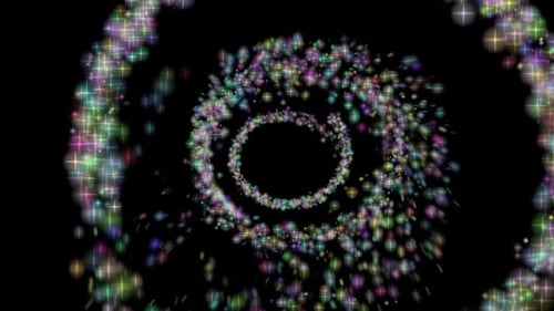 Glowing particles moving loop