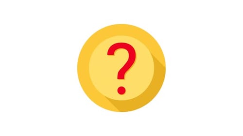 Animated Question Mark Icon in Modern Circle Reveal