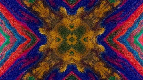 Abstract Colorful Fluid Kaleidoscope Loop Background
