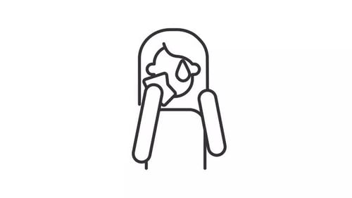 Hot flashes and sweating line animation