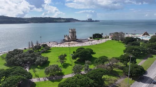Belem Tower At Lisbon In Lisbon District Portugal.