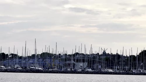 Yachts Moored On A Pier In A Harbour On Baltic Sea - POV