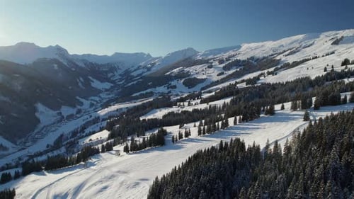 Austrian Alps Of Reiterkogel And Hasenauer Kopfl Near Saalbach-Hinterglemm Ski Resort In Austria. Ae