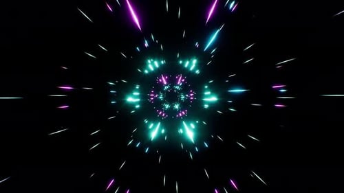 Neon Lightspeed Tunnel Warp