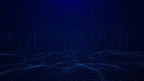 Digital Tunnel Virtual Space Fantastic Technology Shiny Binary Numbers Cyberspace Tunnel Particles