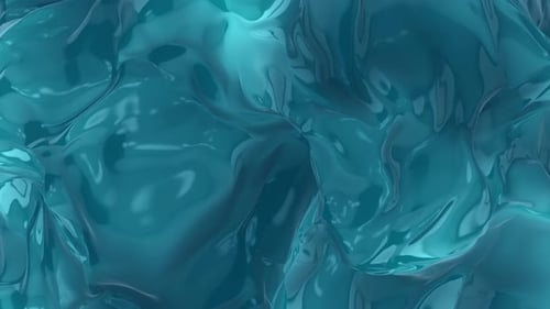 Abstract Blue Liquid Waves Flowing Motion Background