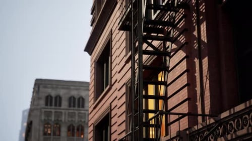 Vista de los edificios del centro de negocios de Nueva York