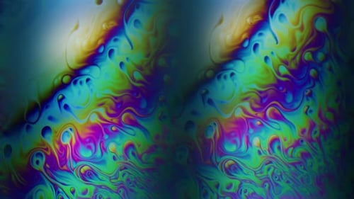 Aceite de color Rainbow Emulsion Defocused Floating Ink