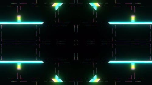 Abstract Neon Music Visualization Vj Loop