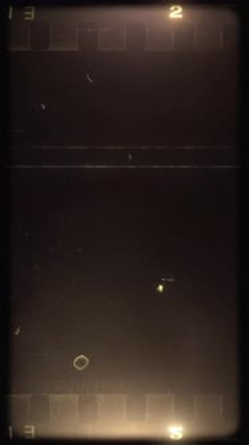 Vertical Retro Film Overlay with Dust, Scratches and Grain Effects