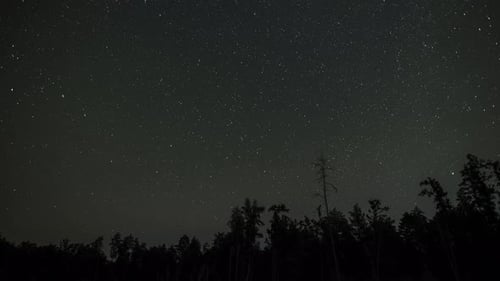 Timelapse of Moving Stars in Night Sky