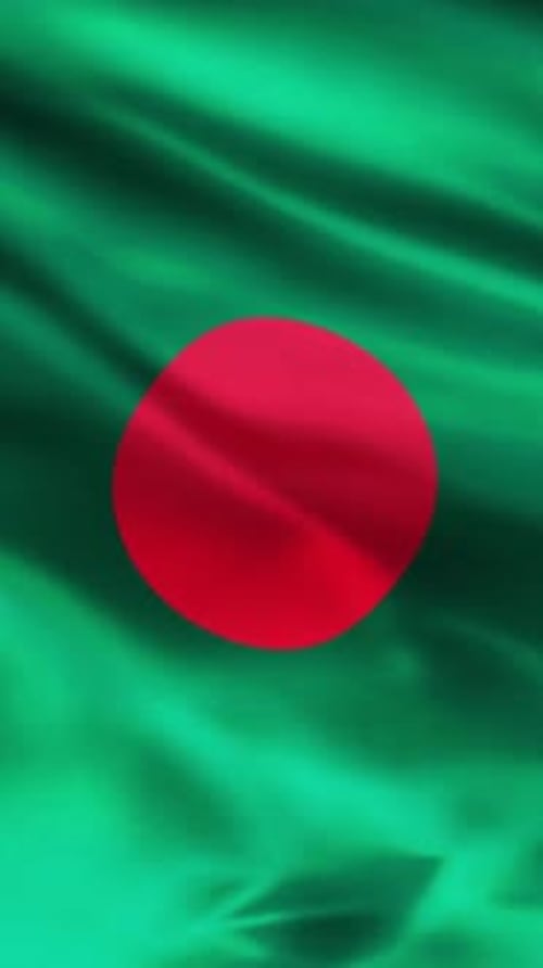 Vertical Waving Bangladesh Flag Animation