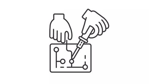 Soldering line animation