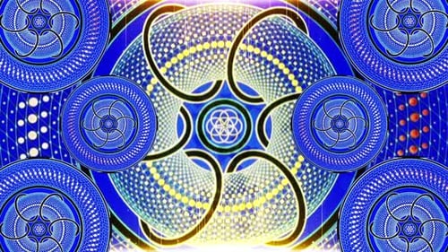 Blue Mandala Rotation Background