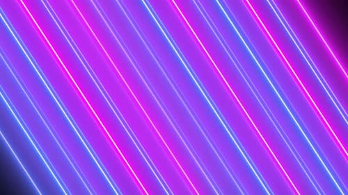 Neon Glowing Diagonal Lines Looping Background