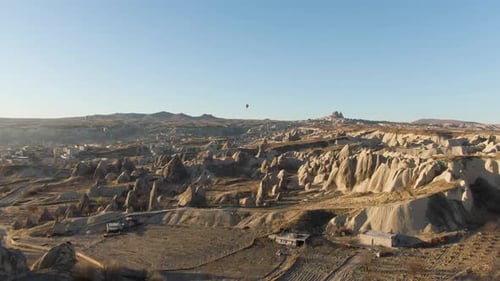 Cappadocia Turkey Aerial with Hot Air Balloons