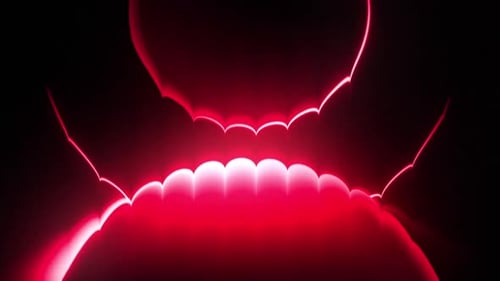 HD-3D-Animation. Minimaler kreisförmiger bewegter Grafikhintergrund