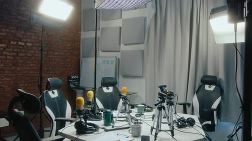 Interior of Podcast Recording Studio
