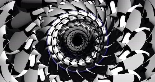 3D VJ Abstract Rotating Tunnel Background 4K 039