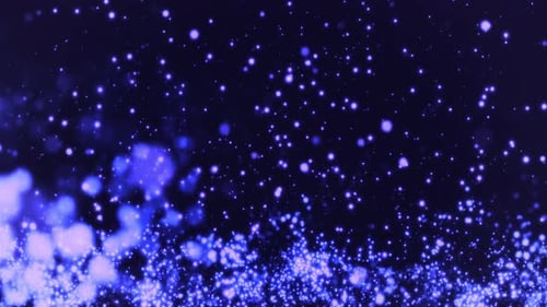Abstract Blue Particles Flowing Animated Background