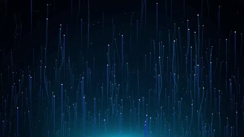 Blue Laser Beam Running Cyberspace Network Data Flowing Concept