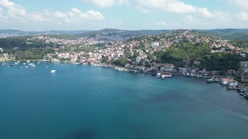 Aerial and remote drone video of the Bosphorus