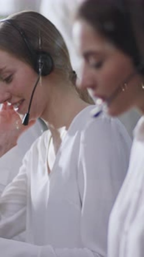 Professional Call Center Agents Collaborating Effectively and Efficiently at Their Workplaces