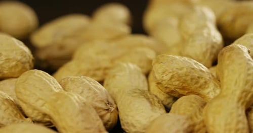 Shelled Peanuts Piled High in a Close Up Shot