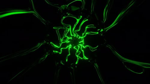 Green mutation abstract motion background.
