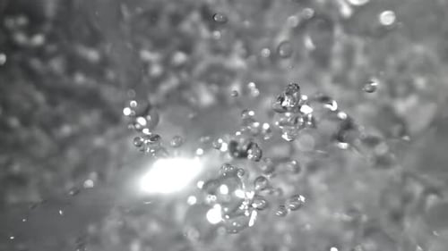 Water Droplets Fall Down Filmed on a Highspeed Camera at 1000 Fps