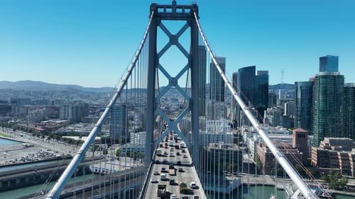 Oakland Bay Bridge at Oakland in California United States.