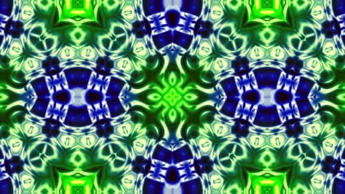 Glowing Abstract Fluid Kaleidoscope Pattern Background Animation