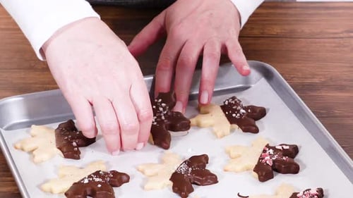 Festive Cookie Packaging with ChocolateDipped Christmas Delights