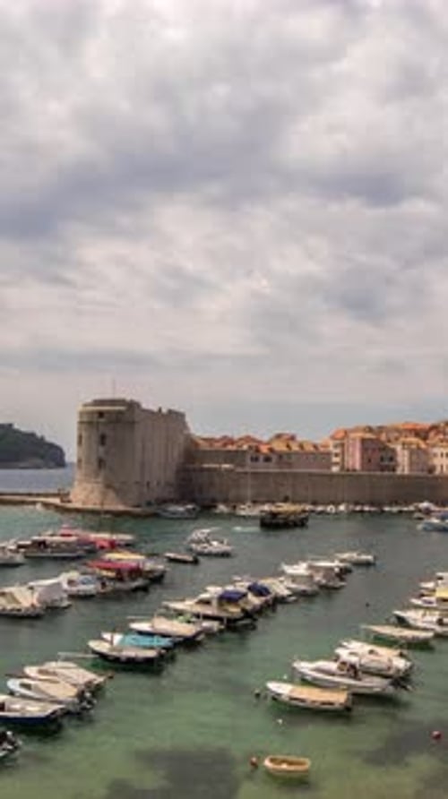 Dubrovnik on the Adriatic Coast Croatia in Vertical