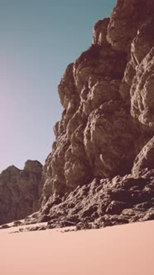 Rugged Terrain in Arid Desert at Midday