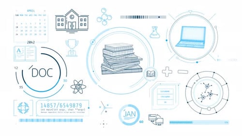 Dynamic Animation On The Theme Of Learning And Education 4K