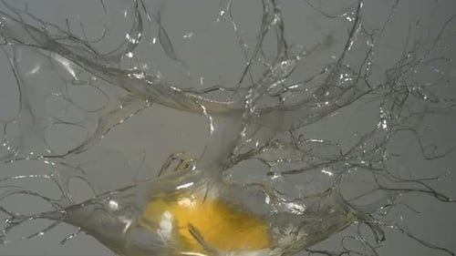 Egg Exploding In Super Slow Motion. Shot With Phantom Camera At 6900 Frames Per Second.
