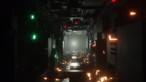 Futuristic Hi Tech Tunnel Animation Loop