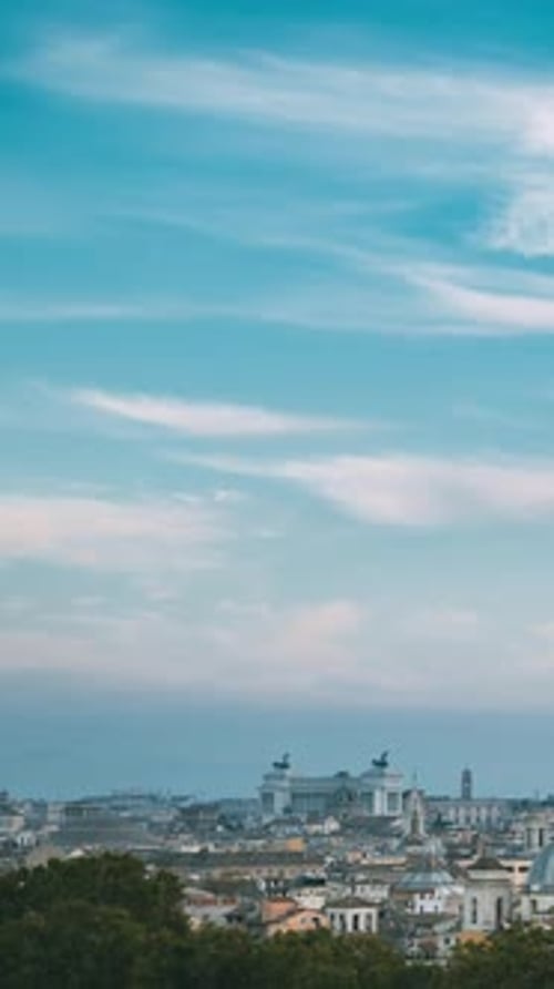Vertical Footage Rome Italy Via