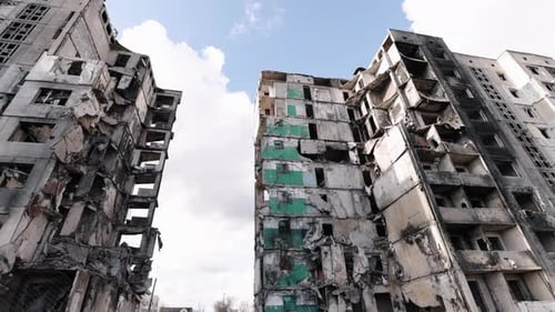Ruined Buildings After Devastation, Urban Conflict