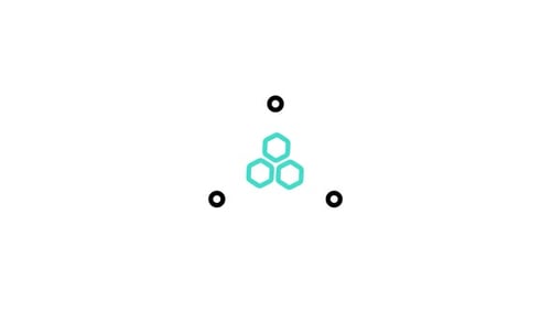 Clean Geometric Hexagon Network Build Animation