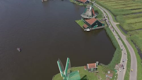 Aerial video over Zaandam Netherlands