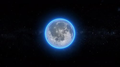 Mondplanet vom Weltraum aus gesehen. 2174