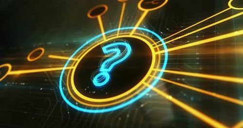 Question mark symbol 3d digital concept