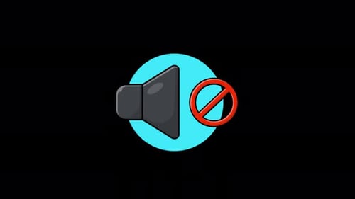 Animated Muted Speaker Icon for User Interfaces