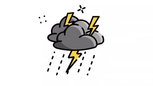Animated Thunderstrom Icon with Alpha Channel