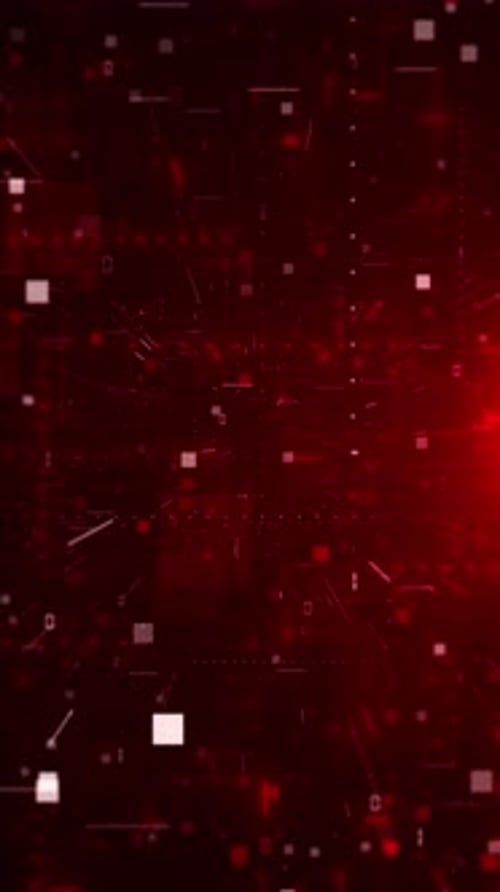 AI Big Data Background. Red Cloud Business Concept. Cyber Engineer Futuristic . Technology Network D
